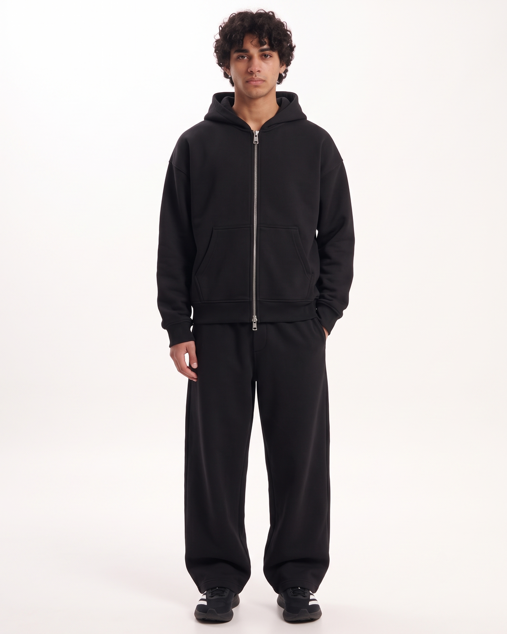 Blackout Boxy Fit Set | 360 GSM Cotton Boxy Hoodie & Baggy Jogger Co-Ord Set