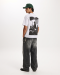 CowBoys Boxy Slub Tee | 180 GSM Dusty White Cotton Slub Graphic T-Shirt